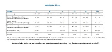 KAMIZELKA NA KOMBINEZON MOTOCYKLOWY Z PODUSZKĄ XLL