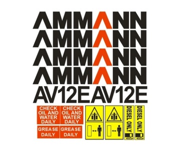 Naklejki oklejenie AMMANN AV12E