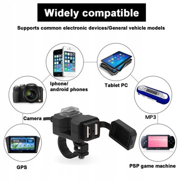 USB-зарядное устройство для мотоцикла, водонепроницаемый источник питания