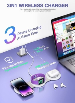 Беспроводное магнитное зарядное устройство 3-в-1