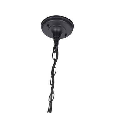 Wiejska lampa wisząca zewnętrzna czarna - Moren