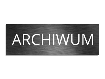 Tabliczka na drzwi ARCHIWUM grafit 6,5x20cm