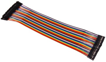 Przewody połączeniowe zworki 20cm żeński - żeński 40szt do płytka stykowa