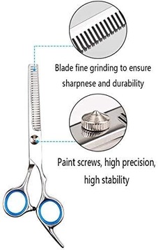 Набор парикмахерских филировочных ножниц для стрижки волос.