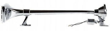SYGNAŁ PNEUMATYCZNY 64CM TRĄBKA FANFARA 12V/24V PROSTOKĄTNY CHROMOWANY TIR