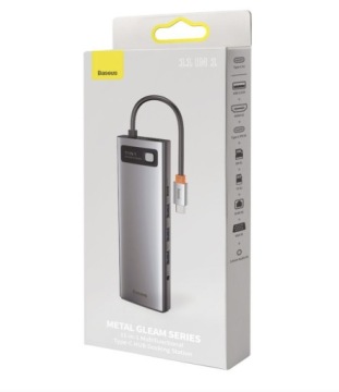 Адаптер BASEUS HUB Док-станция 11 в 1 Metal Gleam Type C