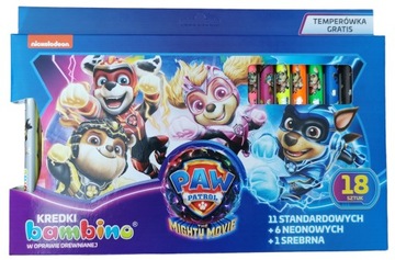 KREDKI ołówkowe BAMBINO PSI PATROL 18 sztuk