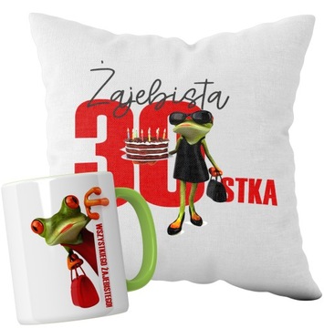 KUBEK PODUSZKA ZESTAW PREZENT 30 40 50 60 URODZINY