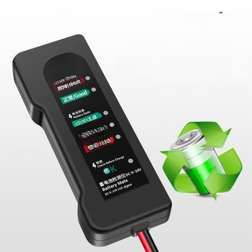 BATERIE BATERIA PRZENOŚNA WSKAŹNIK STANU BATERII ELEKTRYCZNY TESTER BATERII