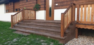 Бетонная доска, имитация дерева, терраса, сад, бетонное дерево