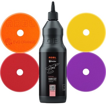 ADBL Hard Cut 1l Pasta polerska + 4 pady EVO
