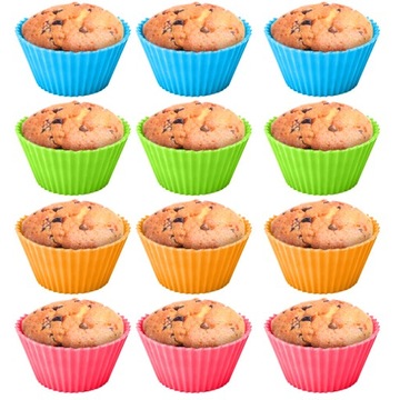 FOREMKI SILIKONOWE NA BABECZKI DO MUFFINEK 12SZT