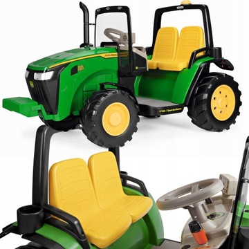 ДВУМЕСТНЫЙ ТРАКТОР С АККУМУЛЯТОРОМ 12 В JOHN DEERE PEG PEREGO DUAL