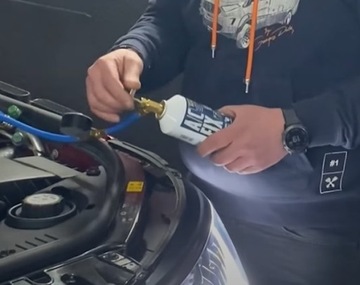 A/C FIX 5xGaz do klimy R1234YF+Przewód z manometrem+Adapter R1234yf