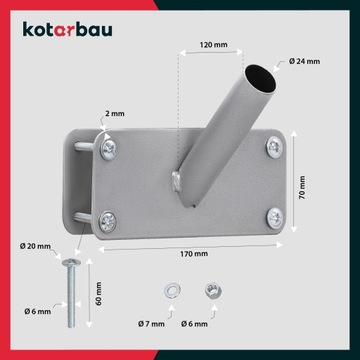 ДЕРЖАТЕЛЬ ДЛЯ БАЛКОННОГО ФЛАГА 170 ММ ОДИНОЧНЫЙ ДЛЯ БАЛЮСТРАДЫ ФЛАГА 1-РАМЯ ЯСЕНЬ ЯСЕНЬ