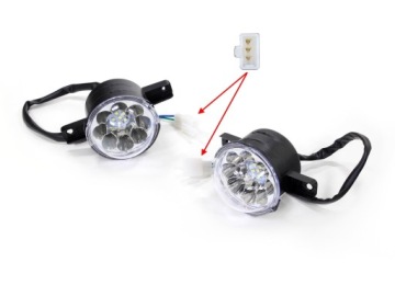 ПЕРЕДНИЙ ФОНАР ATV 125 LED КРУГЛЫЙ КОМПЛЕКТ FUXIN WB