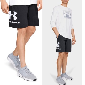 KRÓTKIE SPODENKI MĘSKIE UNDER ARMOUR SZORTY SPORTOWE BAWEŁNA 1329300-001