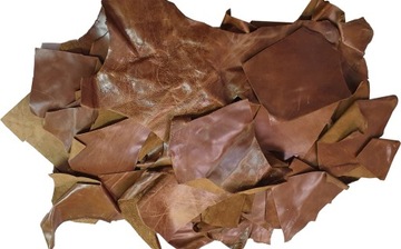 SKÓRA NATURALNA BRĄZOWA ŚCINKI 1,5kg WYSOKA JAKOŚĆ