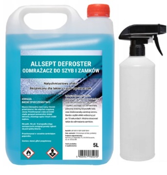 ODMRAŻACZ DO SZYB MOCNY -40°C 5L ZIMOWY PŁYN DO ODMRAŻANIA ZAMKÓW