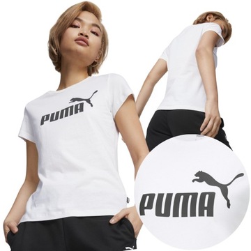 PUMA KOSZULKA DAMSKA SPORTOWA T-SHIRT BAWEŁNIANA Z NADRUKIEM LOGO r. XXL