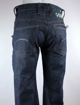 G-Star Navy Attacc Straight spodnie jeansy W29 L34