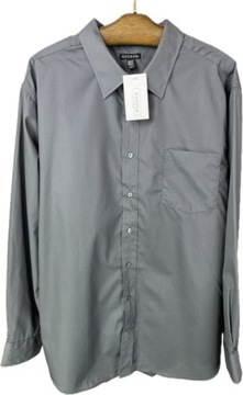 Koszula męska szara basic casual elegancka GEORGE r. 3XL