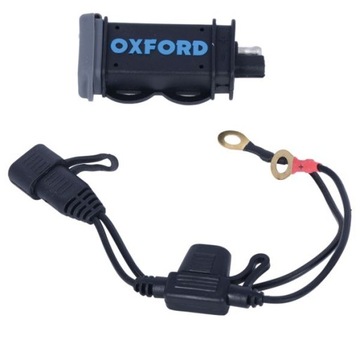 Gniazdo zapalniczki na kierownicę OXFORD (bezpiecznik; USB)