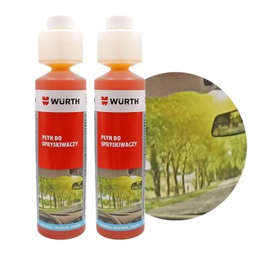 WURTH Płyn do spryskiwaczy KONCENTRAT 250ml 30L Gotowego Płynu Zestaw 2szt