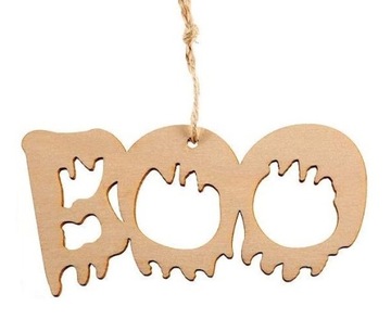 OZDOBA BOO HALLOWEEN ZAWIESZKA SKLEJKA EKO 5CM
