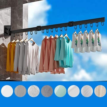 Настенная вешалка для одежды, складная полка для белья + 18 крючков