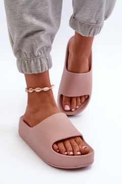 ЖЕНСКИЕ ТАПОЧКИ НА ПЛАТФОРМЕ ДЛЯ БАССЕЙНА, РОЗОВЫЕ 39