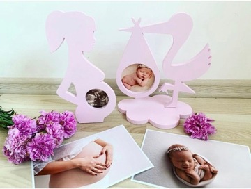 Рамка для фото с аистом, подарок на рождение ребенка, детский душ, 14 цветов