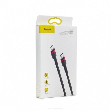 Кабель Baseus Cafule PD2.0 USB-C 60 Вт 1 м Черный