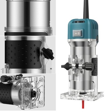ДЕРЕВОФРЕЗЕРНЫЙ СТАНОК ДЛЯ ОБРЕЗКИ ДРЕВЕСИНЫ ЭЛЕКТРИЧЕСКИЙ РУЧНОЙ 800ВТ 30000ОБ/МИН