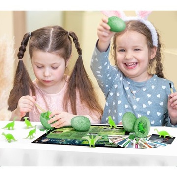 12x Jajo z DINOZAUREM ŚWIECĄCYM W CIEMNOŚCI WYKOPALISKA MAŁY ARCHEOLOG