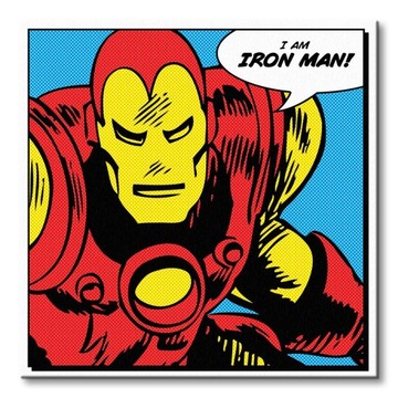 Marvel Komiks I Am Iron Man Obraz płótno 40x40 cm