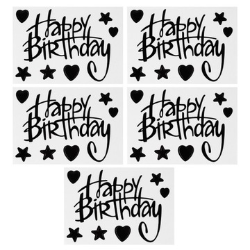 Balony z literami Happy Birthday Naklejki Dek