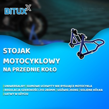 ПОДСТАВКА ДЛЯ МОТОЦИКЛА 21-216 ММ ДЛЯ ПЕРЕДНЕГО КОЛЕСА ВЕСОМ ДО 250 КГ BITUXX