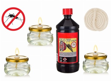 ZESTAW 3 LAMPIONY LAMPY NAFTOWE OLEJ KOMARY KNOT