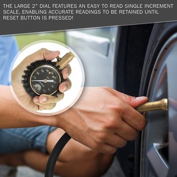 Точный манометр в шинах 100 фунтов на квадратный дюйм