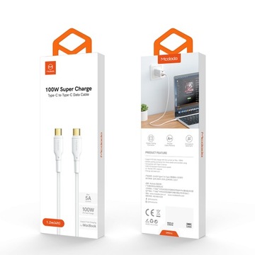 КАБЕЛЬ MCDODO USB TYPE C PD 2.0 QC 4.0 5A 100W 2M