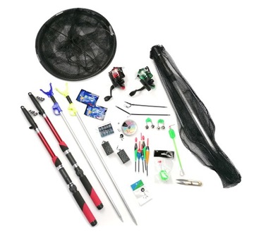 Рыболовный набор: 2 удочки, 2 катушки, поплавок.