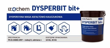 Masa bitumiczna Izochem 10 l DYSPERBIT bit+ (10 kg) do izolacji fundamentów