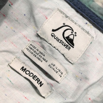 QUIKSILVER _ IDEALNA KRÓTKA KOSZULA Z LOGO _ S/M