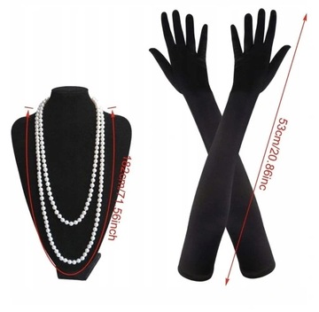 ЖЕНСКИЕ АКСЕССУАРЫ ПЛАТЬЕ С ВЕЕРОМ В СТИЛЕ ГЭТСБИ ЖЕМЧУГ ЛЕТНЕЕ 20 6 шт.