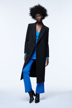 wełniany płaszcz limitowany 100% wełna Zara XS