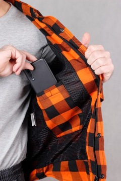 КУРТКА HUSAR МОТОЦИКЛА с КЕВЛАРОМ, мужская оранжевая