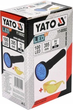 YATO LATARKA UV 100LED TESTER KLIMATYZACJI DO BURSZTYNU + OKULARY YT-08582