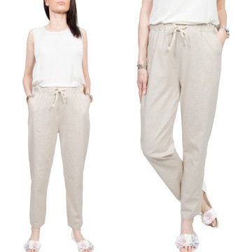 B9295 BAWEŁNIANE DAMSKIE SPODNIE roz.L/XL