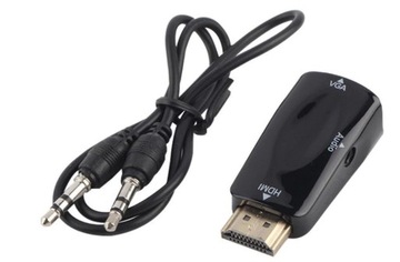 Адаптер Конвертер HDMI в VGA + кабель аудиоразъема